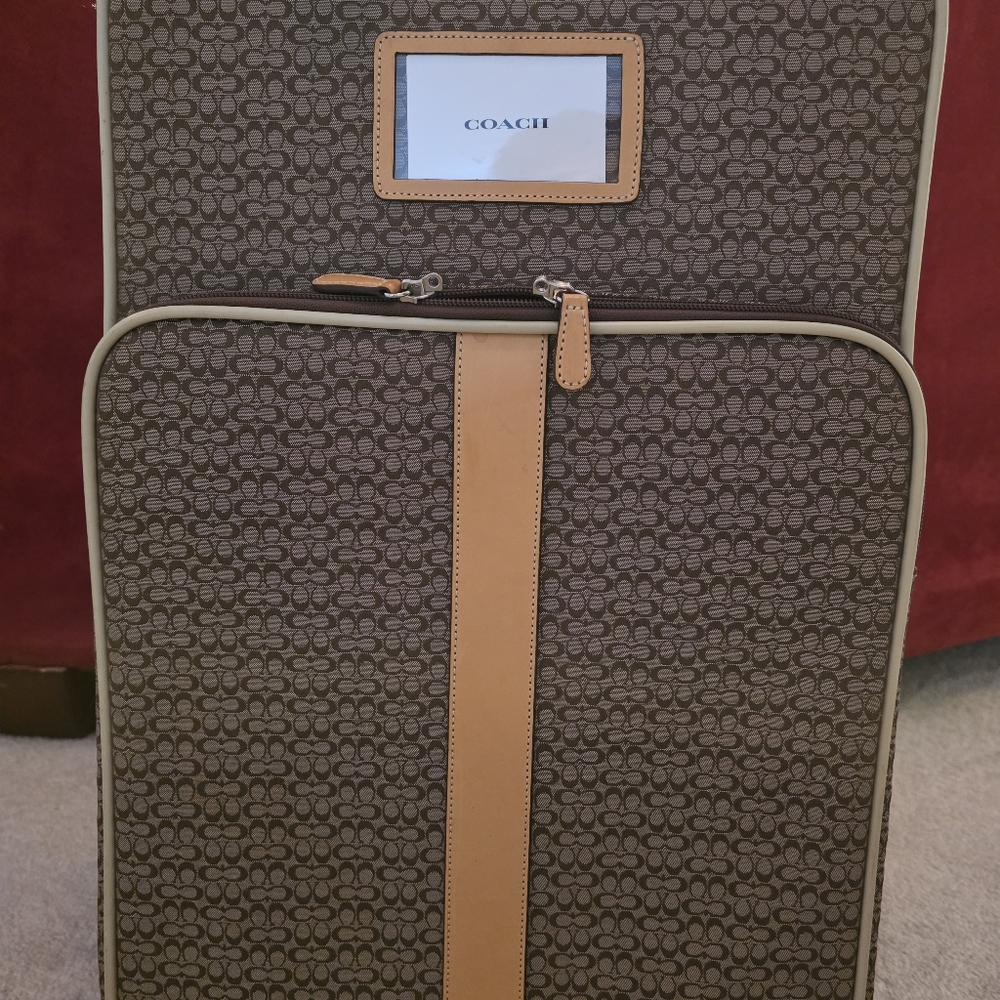 Coach Brown and Tan Rolling Suitcase - Picture 12 of 12